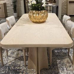 New Beautiful Ash Wood 7 Pc Dining Collection