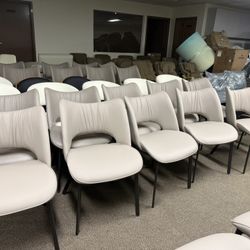 Set Of 4 Grey Modern Minimalist Dining Chairs for Home Use
