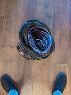 A Ton Of Video And Microphone Cable For Video Production / Video Camera 