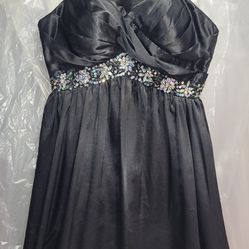 Prom Black Dress, Sz L