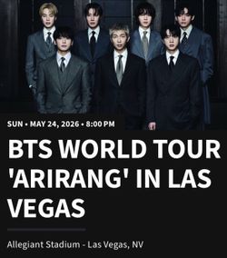 BTS WORLD TOUR 'ARIRANG' IN LAS VEGAS Tickets