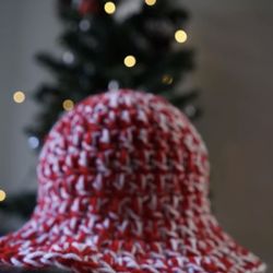 Chunky Candy Cane Bucket Hat