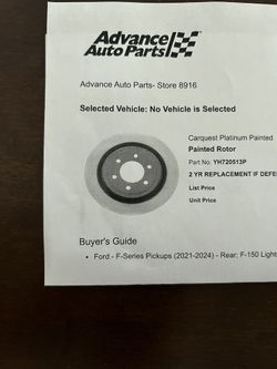 F-150 Disc Rotor