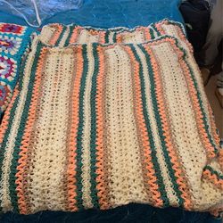 Vintage Crochet Blanket Full Size