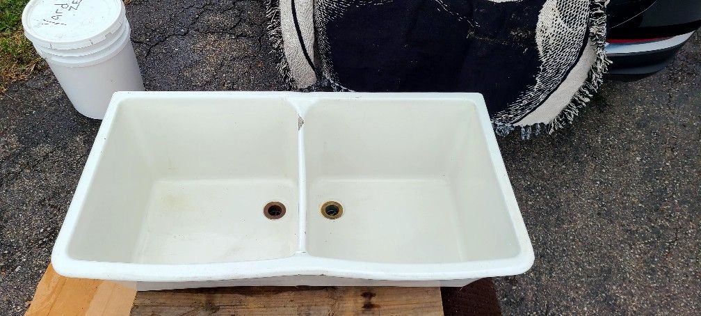 Old Porcelain Utility Sink