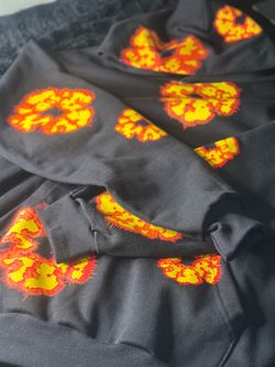 Offset denim tears hoodie