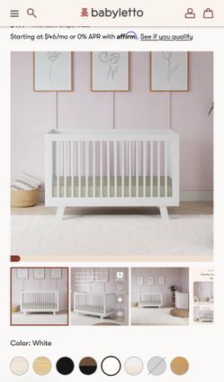 Babyletto crib gently used