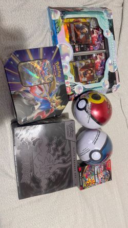 Poke balls and pitch black etb + chaos rising bundle FT