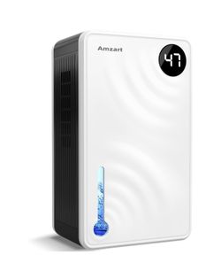 Dehumidifier for Home, 120 oz Tank for Rooms up to 1000 sq ft, Humidity Display, Drain Hose, Timer, Auto Shut Off, 28dB Silent Mode for Basement Bedro