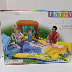 Intex Inflatable Kids Dinosaur Play Center Outdoor Water Park Pool with Slide - New In Box 