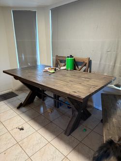 wooden table from ashley furniture