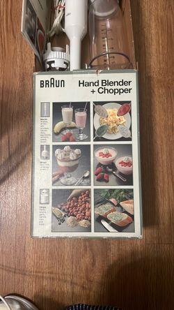 Vintage Braun MultiQuick Hand Blender + Chopper System (with Box)