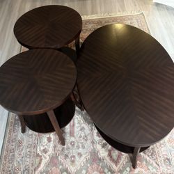 Living Room Table Set – Coffee + End Table - Measurements In Description 