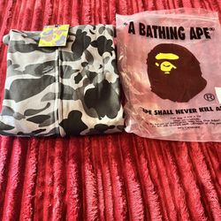 Bape Hoodie Grey
