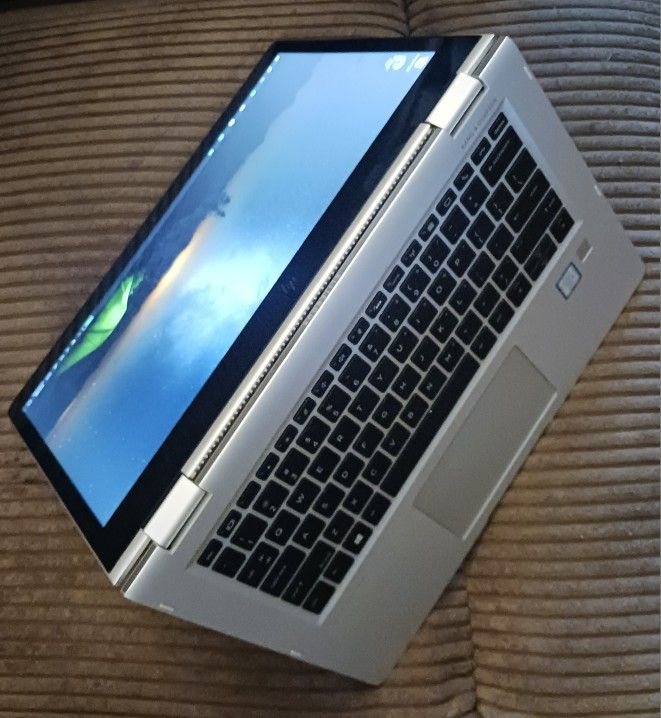 Slim Aluminum HP EliteBook X360 Touchscreen Laptop/Tablet Intel Core i5 CPU 16GB RAM 512 GB SSD Webcam 1080P LCD USB C Port Wi-Fi & BT Wireless Win 11