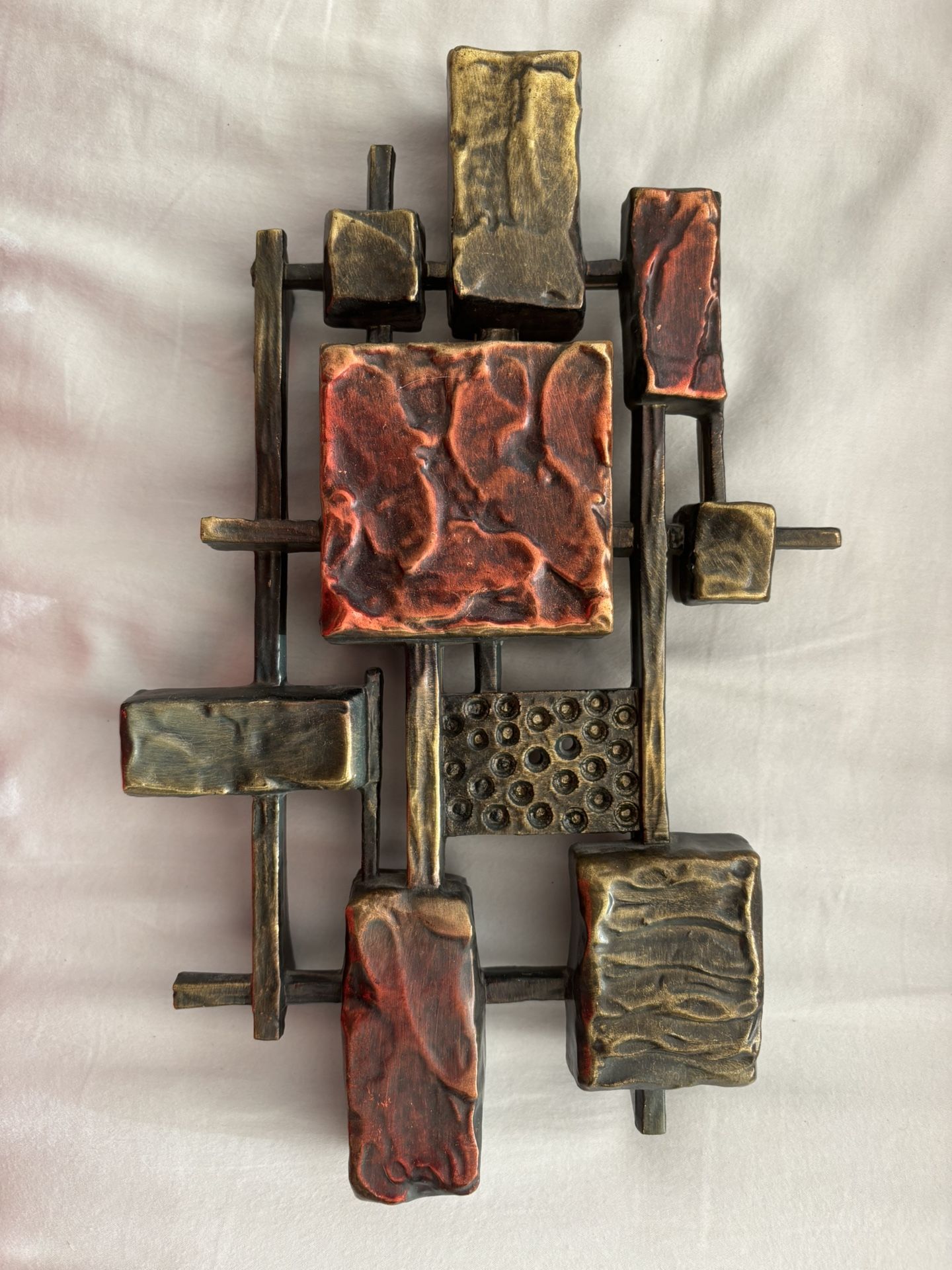 Mid Century Modern Vintage Syroco Brutalist Wall Art
