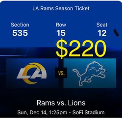 Rams Vs Lions 