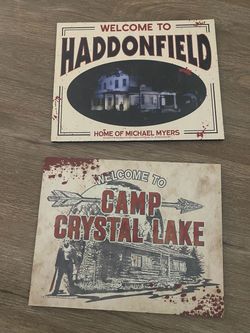 Halloween & Friday the 13th Horror Sign Set