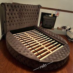 Delilah Luxus Velvet Queen Bed With Storage| King Bed Optional| Color Options @ Fast Delivery 🚚