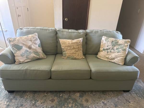 Ashley’s Sea Foam Green Sofa
