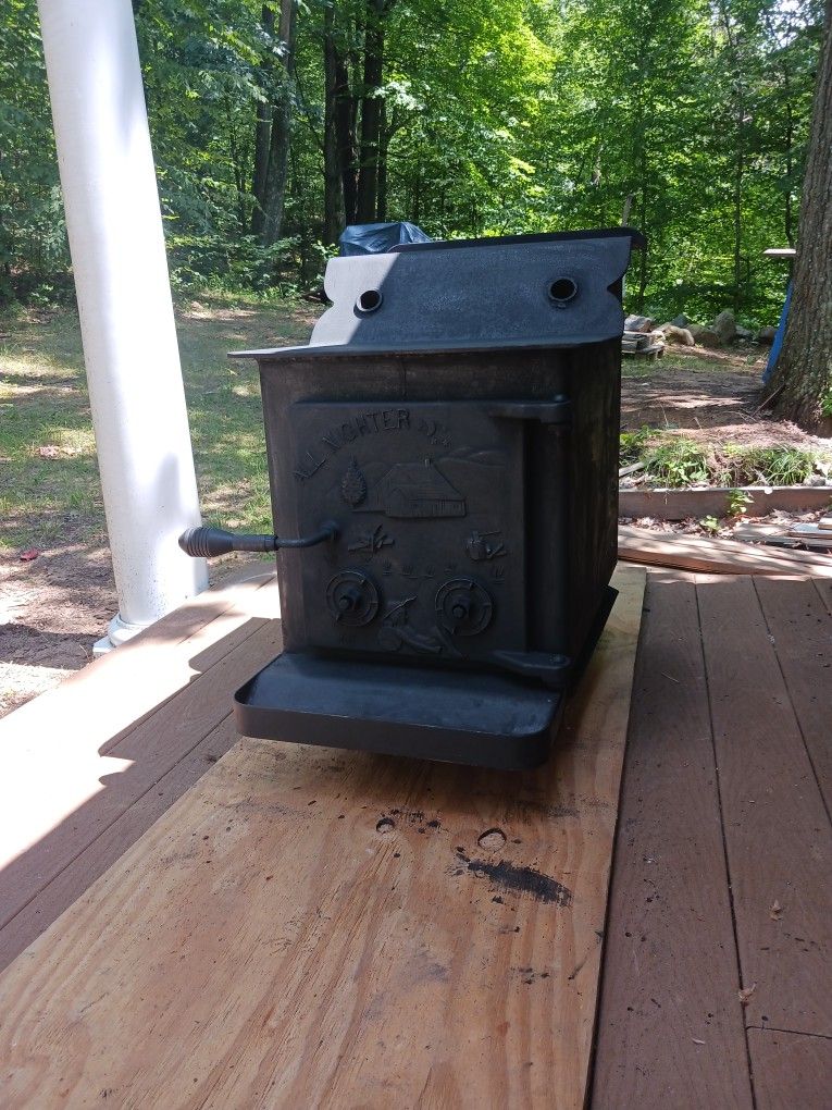 All Nighter "Little Moe" Huge Wood Stove!