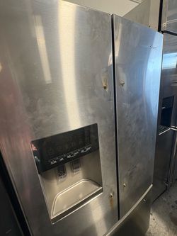 Stainless Steel Side-by-Side Refrigerator with Ice Maker