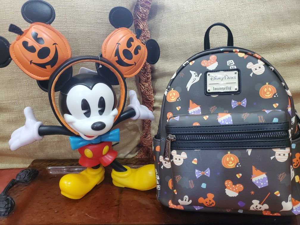 Loungefly Mickey Halloween Treats Mini Backpack and Earband