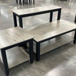 Occasional Tables Wood Taupe And Black Coffee End And Console Tables $99/ea