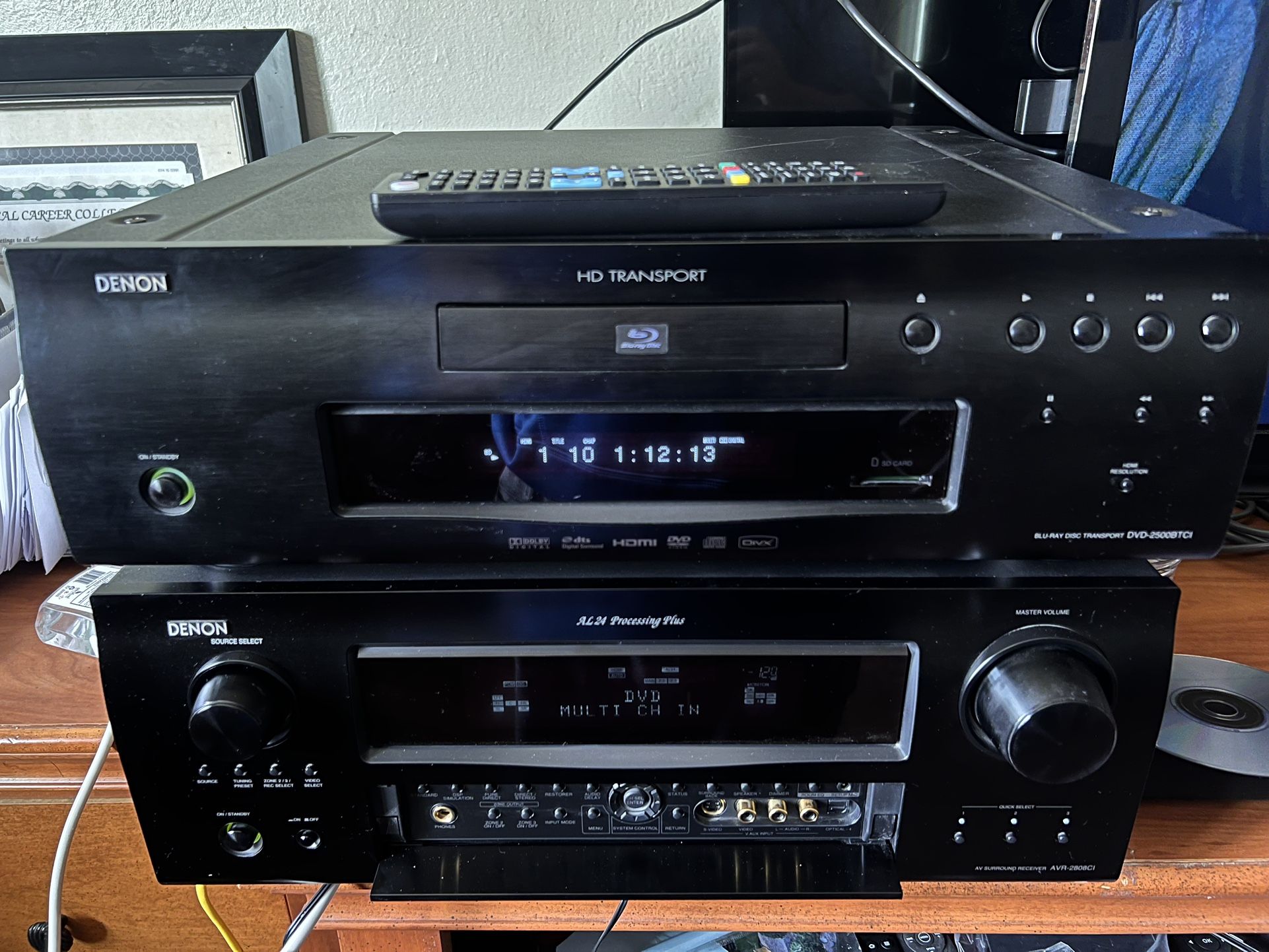 Receiver Denon High End Stereo Equipment Receiver And Blu-ray Player MAKE AN OFFER!!