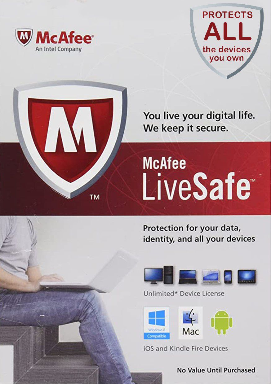 McAfee Livesafe Unlimited Devices 1 Year 