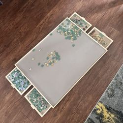 Rotating Puzzle  Board w/ Drawers