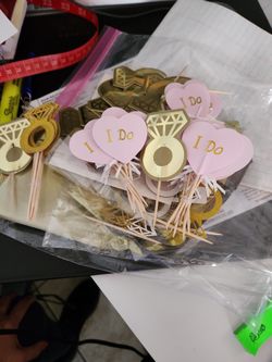"I Do" Cupcake/food Topper Sticks & Stickers
