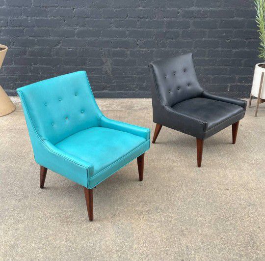 Pair of Mid - Century Modern Slipper Lounge Chairs, c.1960's - Delivery Available