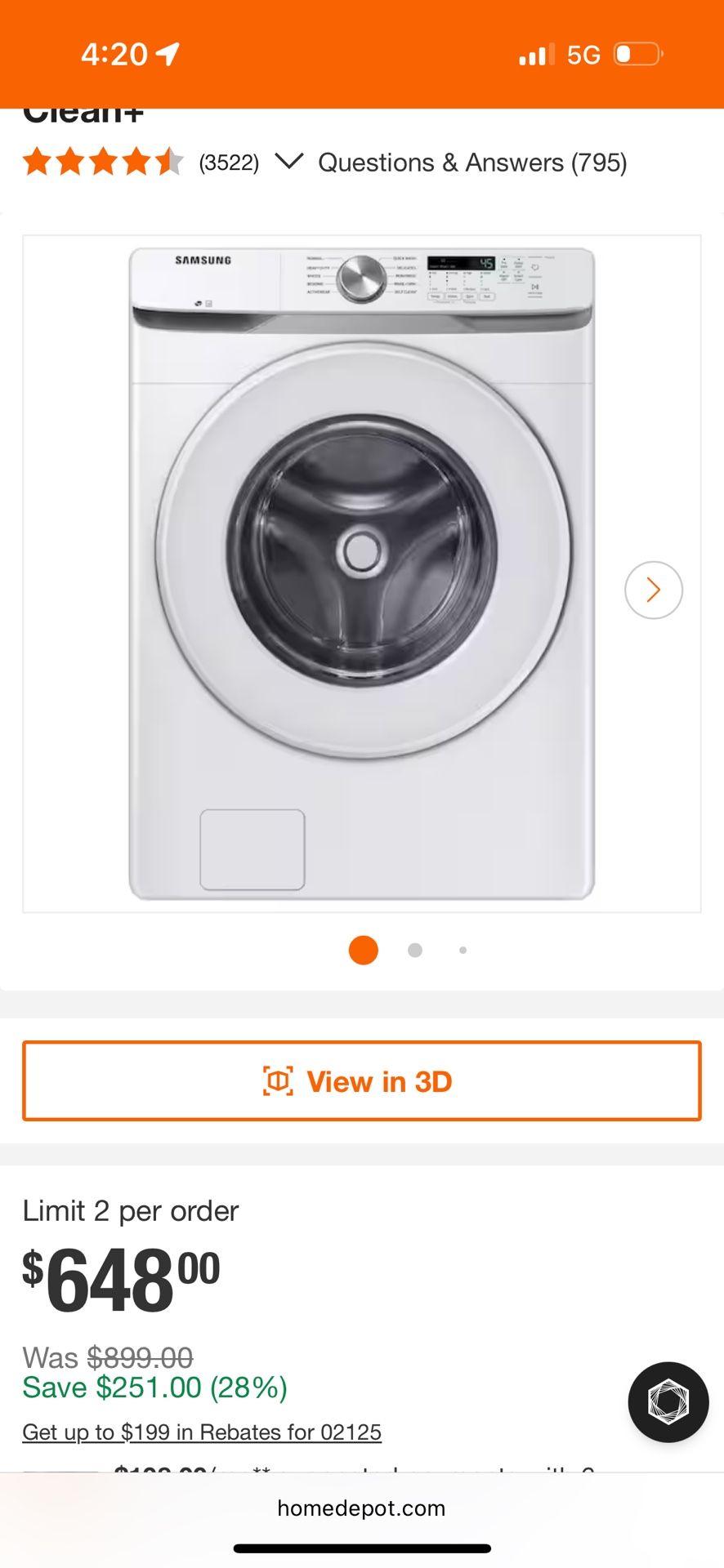 Samsung Washer Like New!