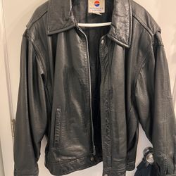 Vintage Pepsi Leather Jacket - Size L