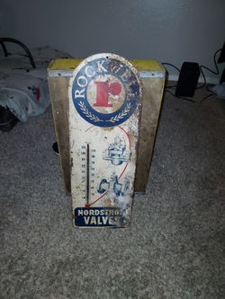 Vintage Rockwell Nordstrom Valves Advertising Thermometer Sign
