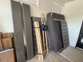Queen size mattress and bed frame