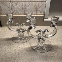 Vintage Fostoria Century Double Candle Holders