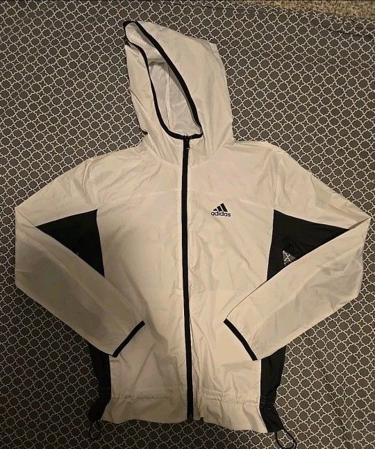Adidas Aeroready White/Black Windbreaker Womens XS