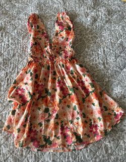 Floral Mini Dress with Smocked Waist