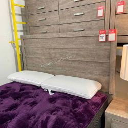 Queen Panel Bed with Mattress, Metal Foundation and 2 Pillows, Bedroom