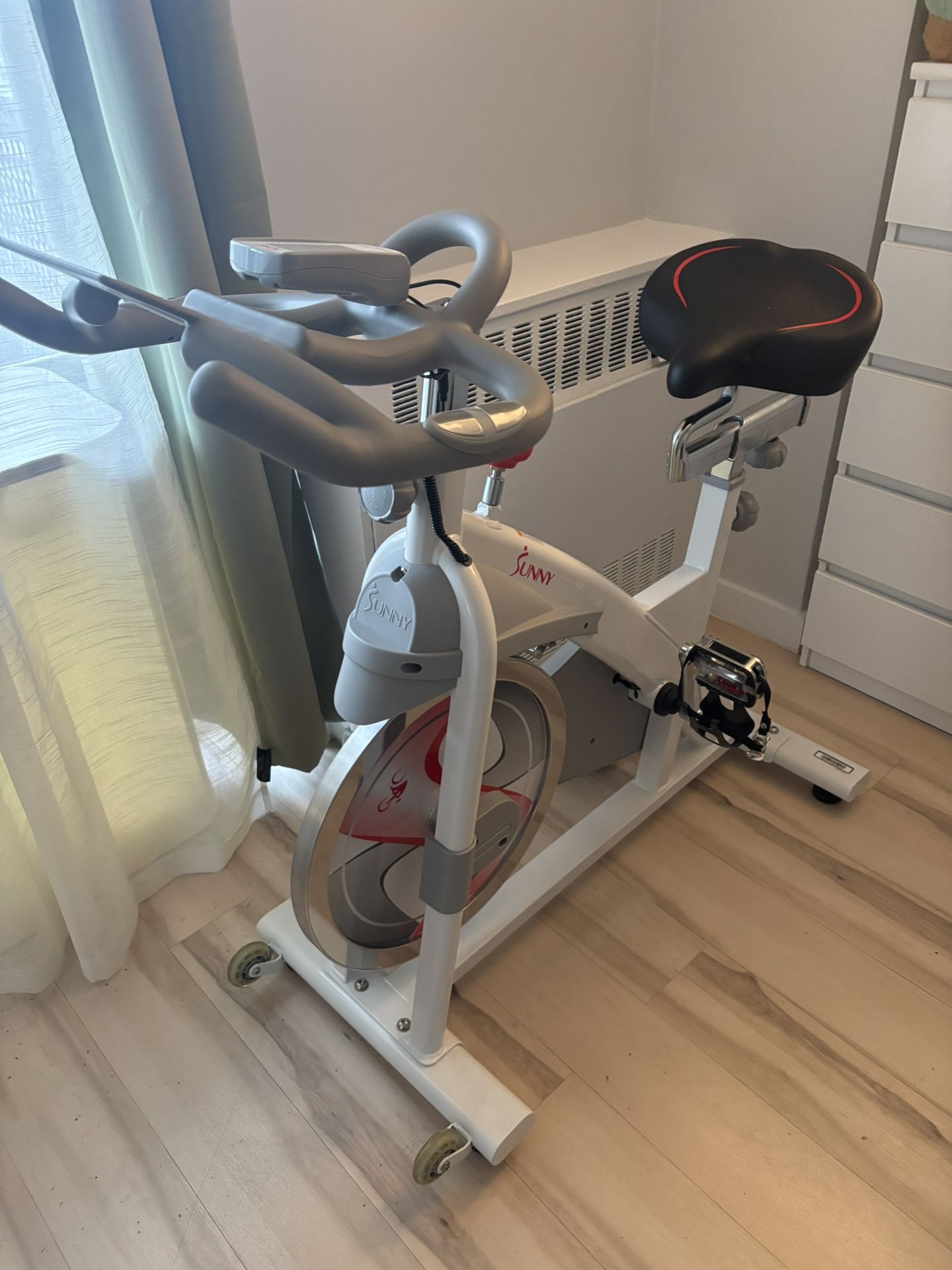 Sunny Health & Fitness Magnetic Belt Drive Premium Indoor Cycling Bike - SF-B1876