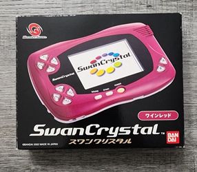 BANDAI WonderSwan Crystal Wine Red Tested Rare Handheld Game Console System Boxed
