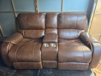 Leather sofa set