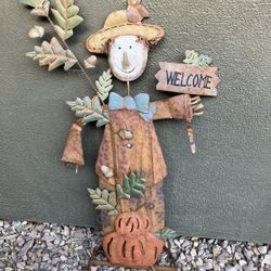 Welcome Rustic Halloween Autumn Harvest Pumpkin Decor Garden Yard