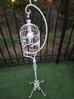 Rustic Birdcage lamp