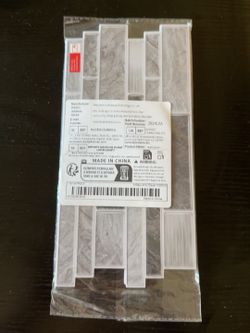 2 Sealed Marble-Look Wall-Sticker Packs — 18 Labelled Sheets