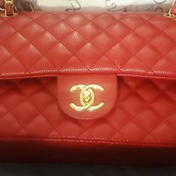 vintage red chanel handbag