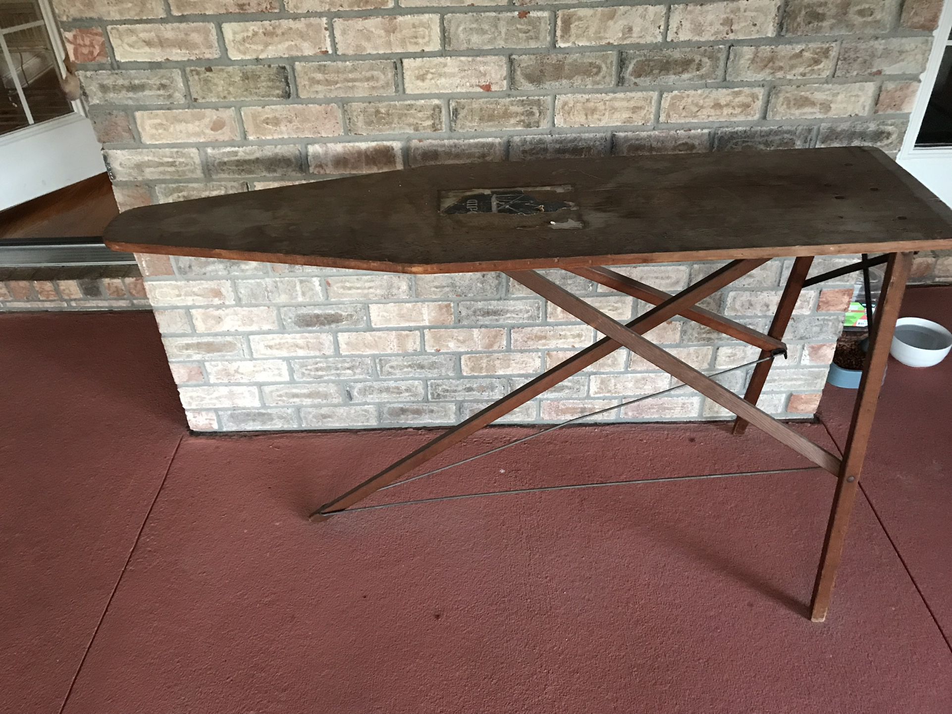 Antique Wooden Ironing Board 