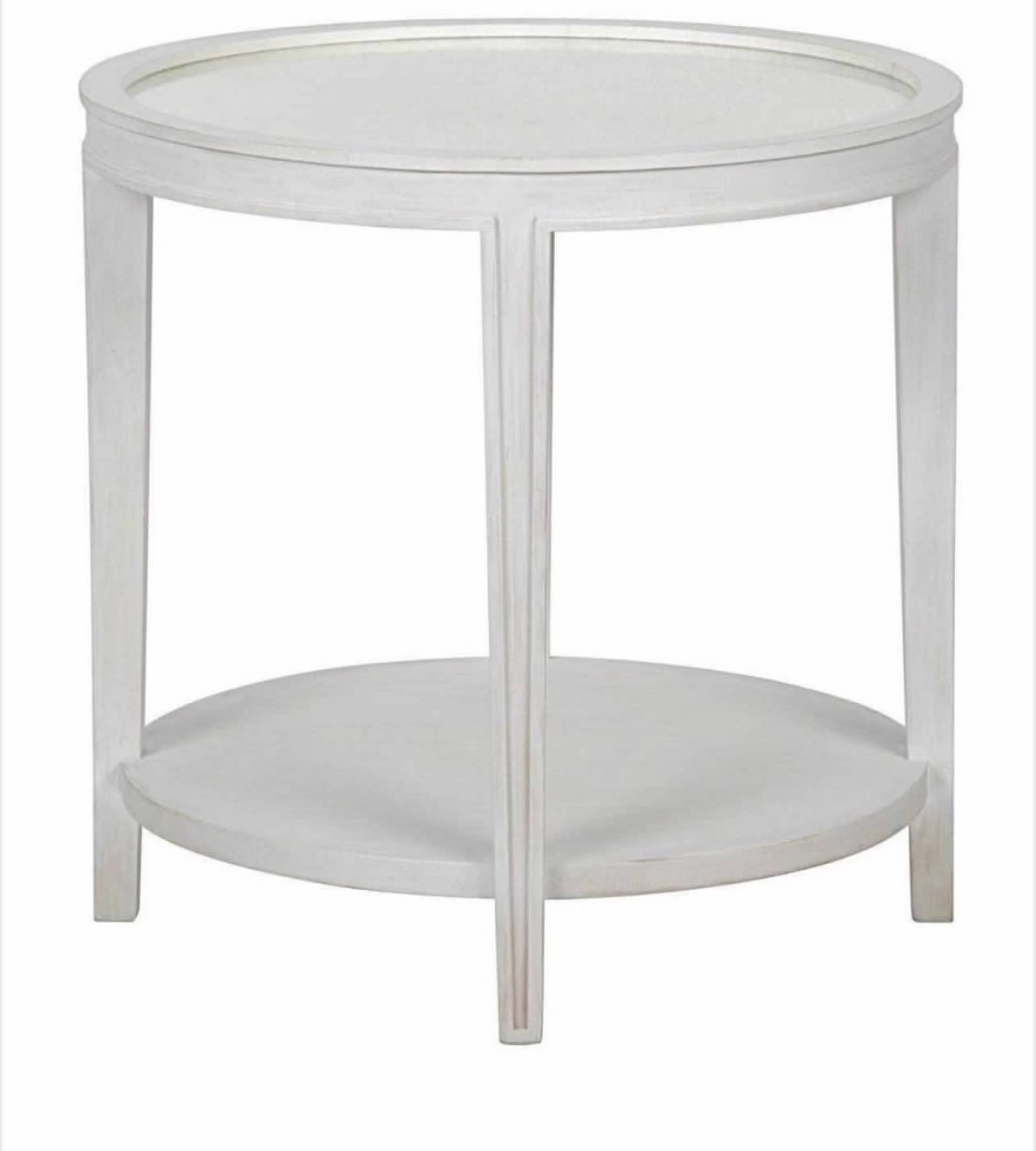 Noir Furniture Imperial Side Table in White Wash,Brand new in original box, Retails New for $1,110